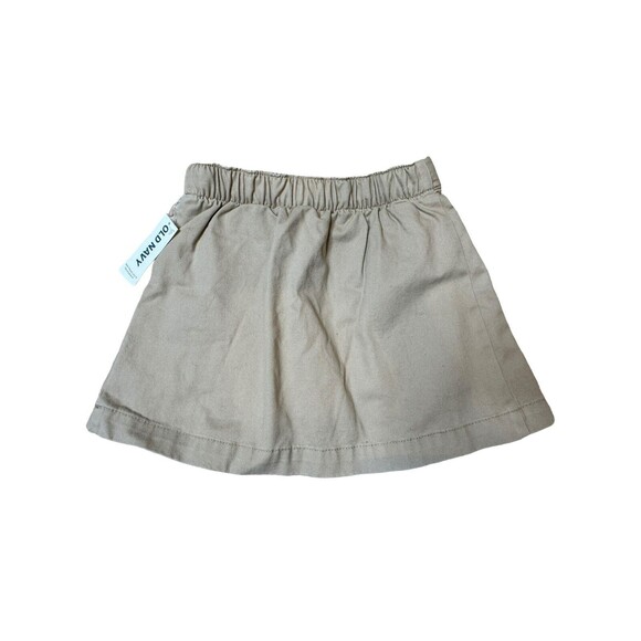 Old Navy Girl’s School Uniform Pleated Skort Skirt Rolled Oats Khaki Size 3T NWT - Picture 2 of 4